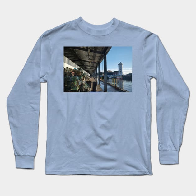 North Shields Fish Quay Long Sleeve T-Shirt by Violaman